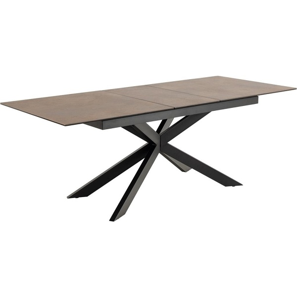 Stół Irwine 168/210cm brązowy/czarny - ACTONA